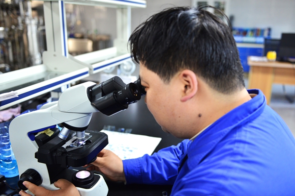 仁华生物科研人员通过显微镜观察微生物变化情况.jpg
